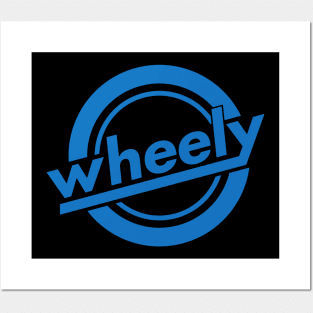 Wheely Logo Blue, Front and Back Posters and Art